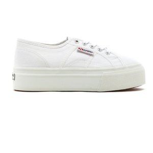 Superga Women's White Platform Sneakers Size 8.5 Brand New